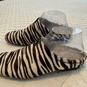 Zebra Print Slip-On Shoes size 8. Worn one time.